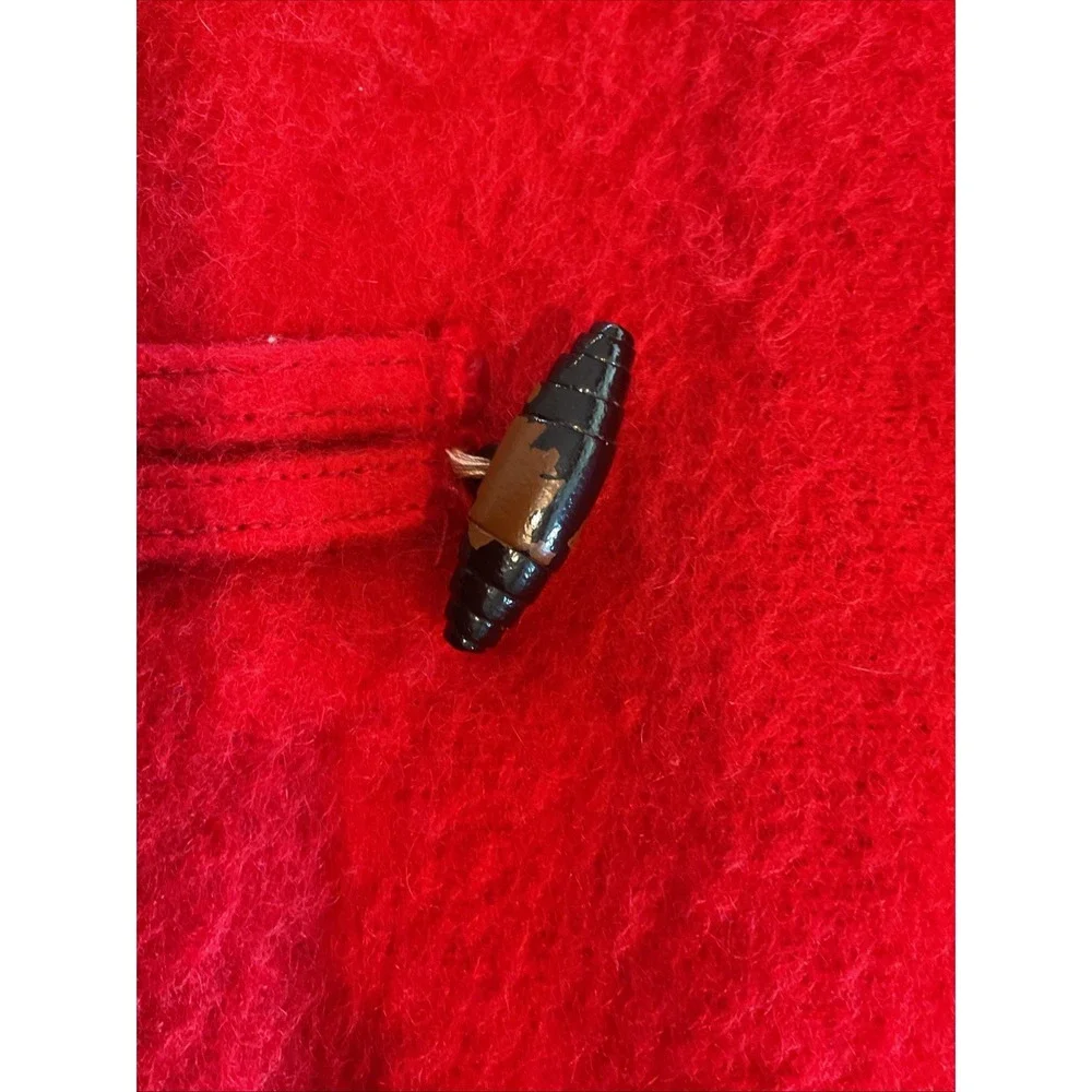 Vintage Berkray Red Wool Duffle‎ Coat Womens Sz 40 Large Toggle Classic